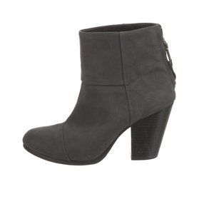 rag & bone newbury booties - grey nubuck leather - size 39.5 (fits like 9)